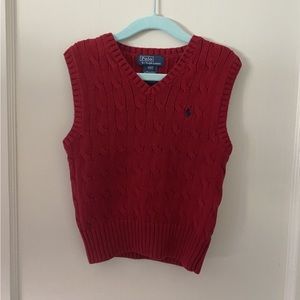 Polo Ralph Lauren Red Sweater Vest